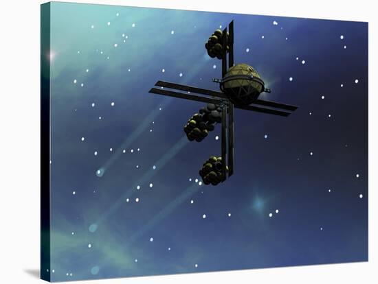 A Starship from Earth with Ion Drive Propulsion Explores the Cosmos-null-Stretched Canvas