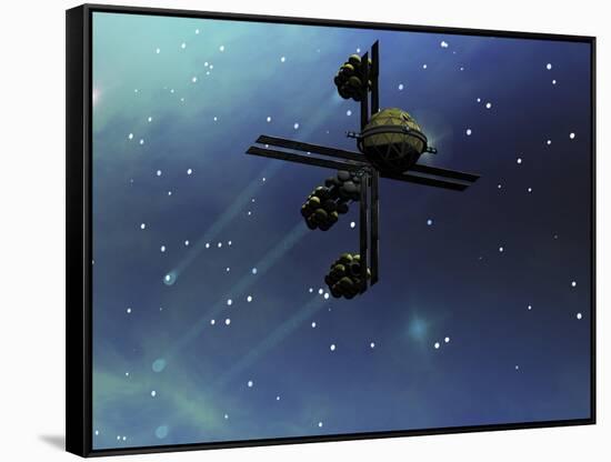 A Starship from Earth with Ion Drive Propulsion Explores the Cosmos-null-Framed Stretched Canvas