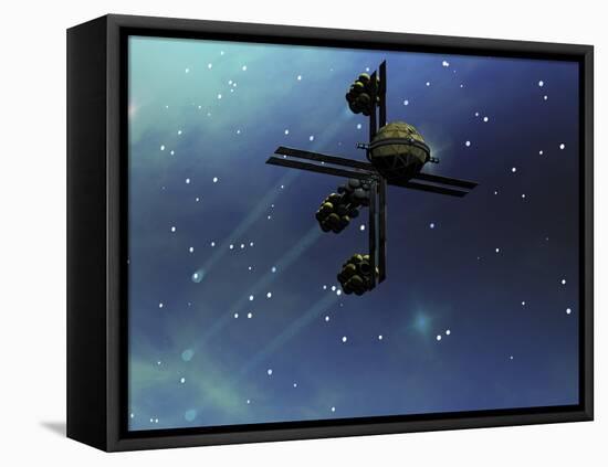 A Starship from Earth with Ion Drive Propulsion Explores the Cosmos-null-Framed Stretched Canvas