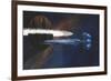 A Starship Passes by a Planet with a Ring of Asteroids-null-Framed Art Print