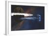 A Starship Passes by a Planet with a Ring of Asteroids-null-Framed Art Print