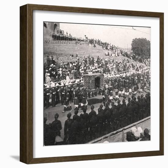 A State Palanquin in a Royal Procession, Delhi, India, 1912-HD Girdwood-Framed Giclee Print