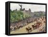 A State Procession, Hyde Park Corner (Oil on Canvas)-John Lavery-Framed Stretched Canvas