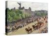 A State Procession, Hyde Park Corner (Oil on Canvas)-John Lavery-Stretched Canvas