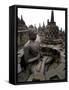 A Statue of Buddha Sits on a Terrace-Dita Alangkara-Framed Stretched Canvas