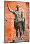 A Statue of Caesar Augustus in Front of Porta Palatina, Turin, Piedmont, Italy, Europe-Julian Elliott-Mounted Photographic Print