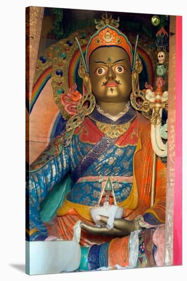 A Statue of Padmasambhava in the Temple of the Hemis Monastery, Ladakh-null-Stretched Canvas