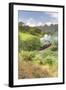 A steam locomotive approaching Goathland from Grosmont in September 2016, North Yorkshire, England-John Potter-Framed Premium Photographic Print