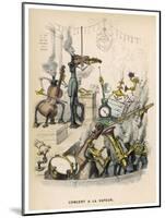 A Steam Orchestra With, Drums, Cello, Violin, French Horn and Trombone-null-Mounted Art Print
