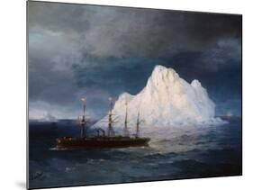 A Steamboat Sailing by an Iceberg-Ivan Aivazovsky-Mounted Giclee Print