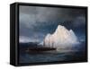 A Steamboat Sailing by an Iceberg-Ivan Aivazovsky-Framed Stretched Canvas