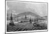 A Steamer Approaches the Mouth of the Harbour at Penzance, Cornwall, Viewed from the Sea-null-Mounted Art Print