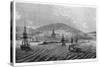 A Steamer Approaches the Mouth of the Harbour at Penzance, Cornwall, Viewed from the Sea-null-Stretched Canvas