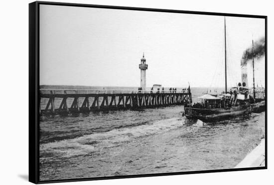 A Steamer Departing from Trouville for Le Havre, France, C1920S-null-Framed Stretched Canvas