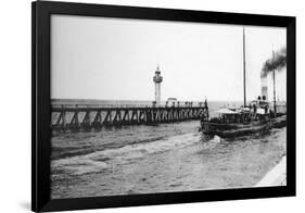 A Steamer Departing from Trouville for Le Havre, France, C1920S-null-Framed Giclee Print