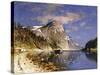 A Steamer in the Sognefjord-Adelsteen Normann-Stretched Canvas