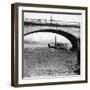 A Steamer Passing Underneath Waterloo Bridge, London, Early 20th Century-null-Framed Giclee Print