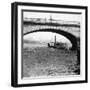 A Steamer Passing Underneath Waterloo Bridge, London, Early 20th Century-null-Framed Giclee Print