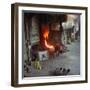 A Steel Pour at Newton Chambers, Chapeltown, Sheffield, South Yorkshire, 1971-Michael Walters-Framed Photographic Print