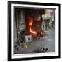 A Steel Pour at Newton Chambers, Chapeltown, Sheffield, South Yorkshire, 1971-Michael Walters-Framed Photographic Print