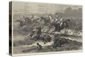 A Steeplechase-Johann Baptist Zwecker-Stretched Canvas