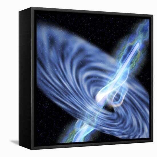 A Stellar Black Hole Emits Streams of Plasma from its Event Horizon-null-Framed Stretched Canvas