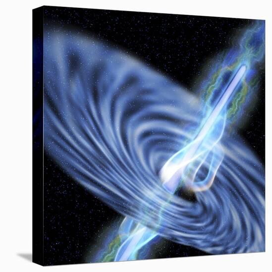 A Stellar Black Hole Emits Streams of Plasma from its Event Horizon-null-Stretched Canvas