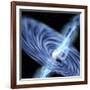 A Stellar Black Hole Emits Streams of Plasma from its Event Horizon-null-Framed Art Print