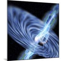 A Stellar Black Hole Emits Streams of Plasma from its Event Horizon-null-Mounted Art Print