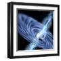 A Stellar Black Hole Emits Streams of Plasma from its Event Horizon-null-Framed Art Print