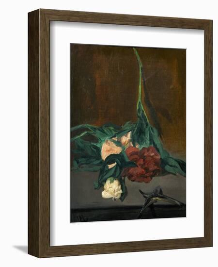 A Stem of Peonies and Pruning Shears, 1864-Edouard Manet-Framed Giclee Print