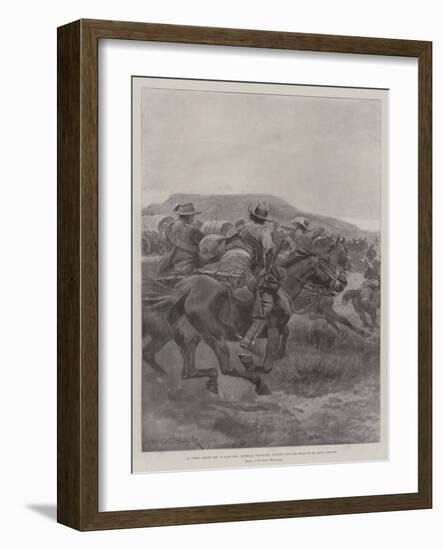 A Stern Chase and a Long One, Imperial Yeomanry Cutting Off the Rear of De Wet's Convoy-Richard Caton Woodville II-Framed Giclee Print