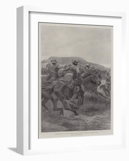 A Stern Chase and a Long One, Imperial Yeomanry Cutting Off the Rear of De Wet's Convoy-Richard Caton Woodville II-Framed Giclee Print