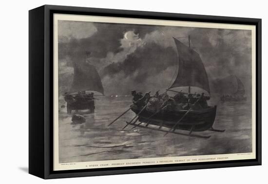 A Stern Chase, Prussian Excisemen Pursuing a Smuggling Ice-Boat on the Russo-German Frontier-Joseph Nash-Framed Stretched Canvas