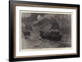 A Stern Chase, Prussian Excisemen Pursuing a Smuggling Ice-Boat on the Russo-German Frontier-Joseph Nash-Framed Giclee Print