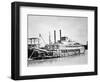 A Stern-Wheeler Loaded with Cotton Bales at New Orleans, C.1900 (B/W Photo)-American-Framed Giclee Print