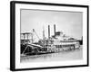 A Stern-Wheeler Loaded with Cotton Bales at New Orleans, C.1900 (B/W Photo)-American-Framed Giclee Print