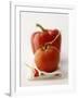 A Still Life Featuring a Red Pepper, a Tomato and a Red Chilli-Michael Wissing-Framed Photographic Print