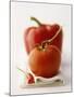 A Still Life Featuring a Red Pepper, a Tomato and a Red Chilli-Michael Wissing-Mounted Photographic Print