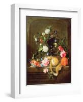 A Still Life in a Stone Niche-Cornelis De Wael-Framed Giclee Print