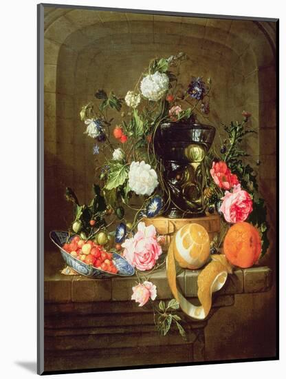 A Still Life in a Stone Niche-Cornelis De Wael-Mounted Giclee Print