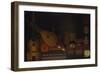 A Still Life of a Large Viol, a Lute, a Violin, a Recorder, and a Harpsichord with a Terrestrial…-Jon Arnold-Framed Giclee Print