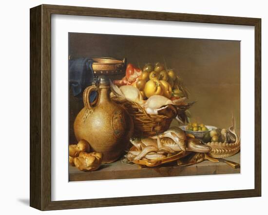 A Still Life of Fish and Other Food-Harmen van Steenwyck-Framed Giclee Print