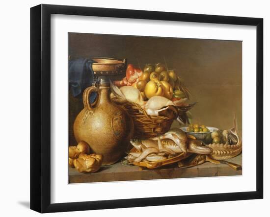 A Still Life of Fish and Other Food-Harmen van Steenwyck-Framed Giclee Print