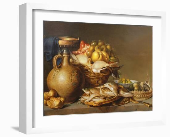 A Still Life of Fish and Other Food-Harmen van Steenwyck-Framed Giclee Print