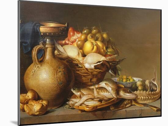 A Still Life of Fish and Other Food-Harmen van Steenwyck-Mounted Giclee Print