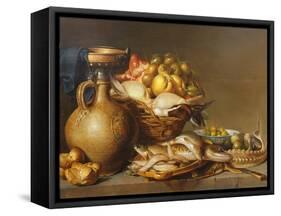 A Still Life of Fish and Other Food-Harmen van Steenwyck-Framed Stretched Canvas