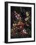 A Still Life of Flowers and a Basket of Fruit-Johan Laurentz Jensen-Framed Giclee Print