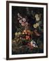 A Still Life of Flowers and a Basket of Fruit-Johan Laurentz Jensen-Framed Premium Giclee Print