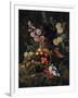 A Still Life of Flowers and a Basket of Fruit-Johan Laurentz Jensen-Framed Premium Giclee Print